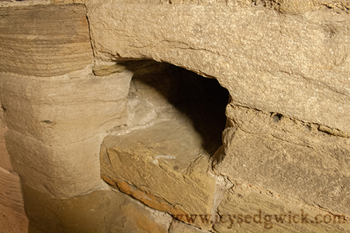 Mysterious wall notches at the Newcastle Castle.