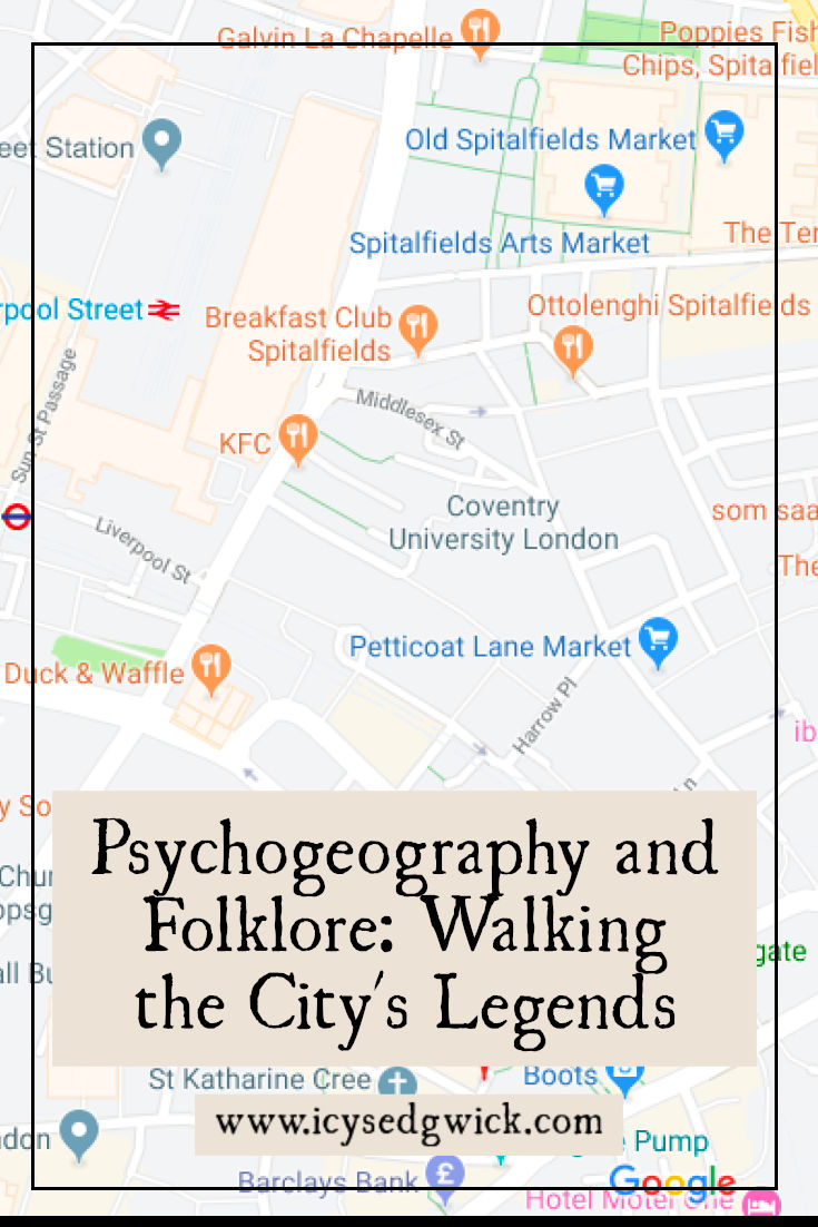 Psychogeography is a practice that involves 'walking the city' as an observer. Pick a starting point, set off on foot, and pay attention to your surroundings. But can it be used as a way to encounter folklore? Learn more in this post!