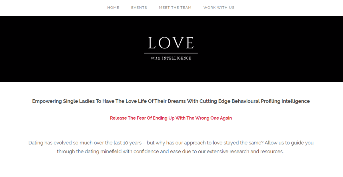 The original home page copy for Love With Intelligence. Icy Sedgwick provides writing services for coaches and online course creators. Find out how to hire her to create your copy or content!