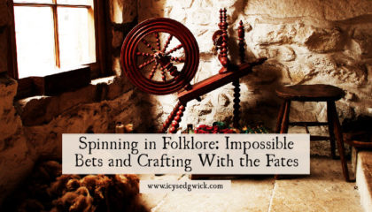 There are many tales of spinning in folklore, often involving trickery or the creation of fate. Click here to learn why spinning is such a popular motif.