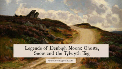 The Denbigh Moors are home to ghosts, the Tylwyth Teg, and a ruin that disintegrates into the landscape. Learn more here.